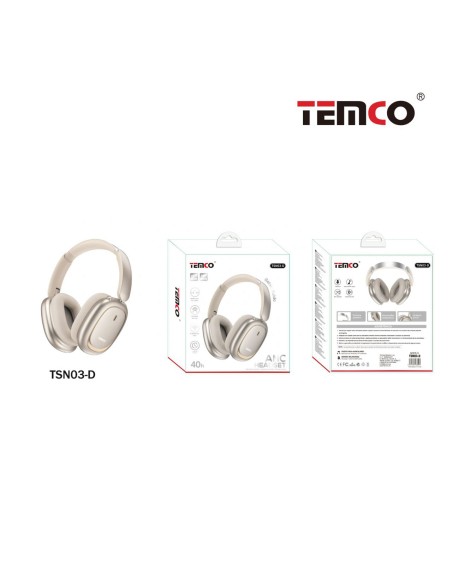 Cascos inalámbricos TEMCO TSN03-D ANC 40h