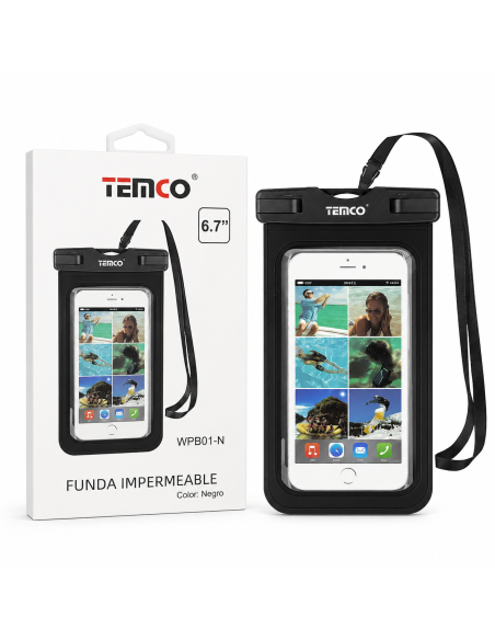 FUNDA IMPERMEABLE  NEGRO WPB01-N TEMCO