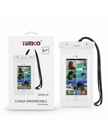FUNDA IMPERMEABLE 6.7" BLANCO WPB01-B TEMCO