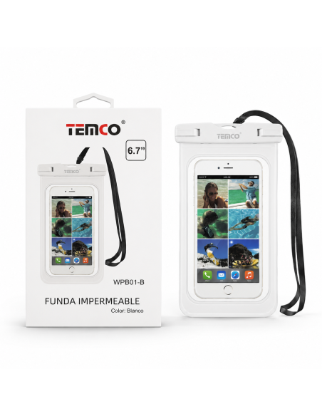FUNDA IMPERMEABLE 6.7" BLANCO WPB01-B TEMCO