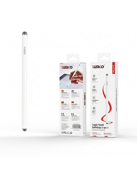 Lápiz táctil TEMCO doble punta sin Bluetooth