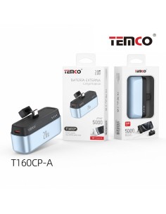 Batería externa 5000mAh 20W TEMCO T160CP portátil 2