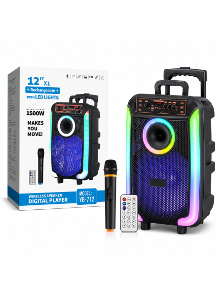 ALTAVOZ MALETA 12" YB-712 *OFERTA*