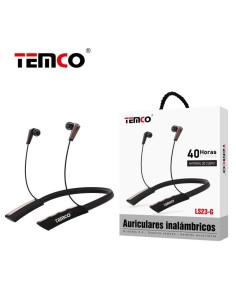 Auriculares Bluetooth TEMCO LS23-G cuero gris 40h 2