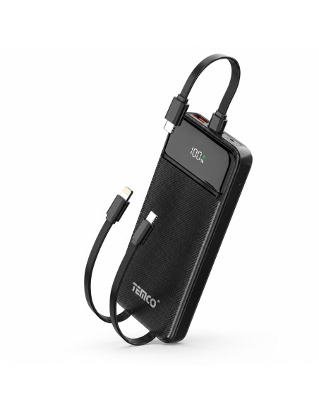 Batería externa 10000mAh TEMCO carga rápida 22.5W