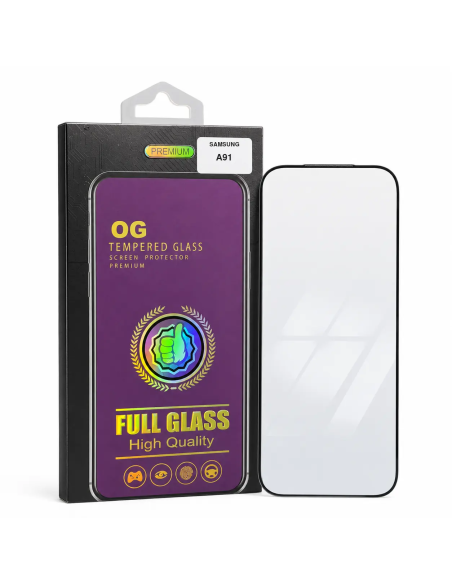 Protector de Pantalla Full Glass TEMCO para Samsung A91 - embalaje OG