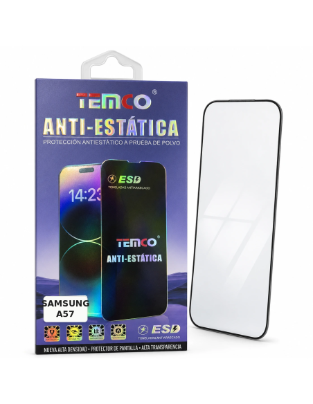 Protector de Pantalla Full Glass TEMCO para Samsung A57 - embalaje TEMCO