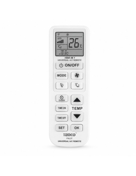 MANDO UNIVERSAL AIRE ACONDICIONA YWL27 TEMCO
