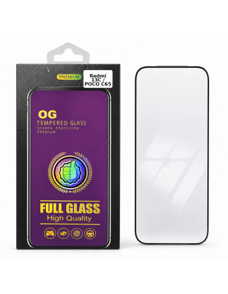 Protector de Pantalla Full Glass Antiestático TEMCO para Redmi 13C / POCO C65 - embalaje 2