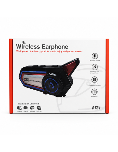 AURICULAR PARA CASCO DE MOTO. BT31
