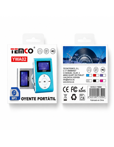 MP4 COM PANTALLA SURTIDOS YWA02 TEMCO