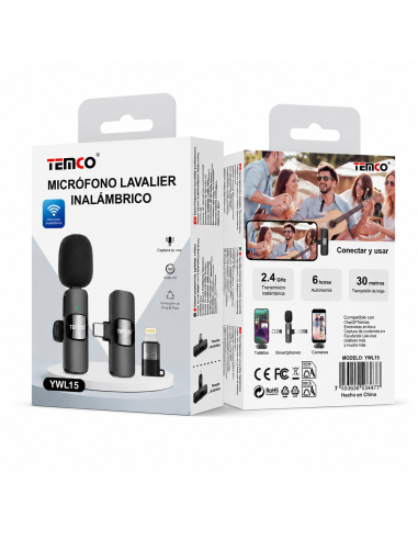 SET 2 MICROFONO LAVAL.INALMB. YWL15 TEMCO
