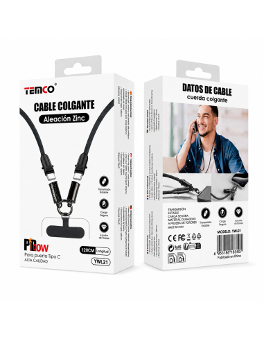 CABLE COLGANTE 1.2M C-C 60W YWL21 TEMCO