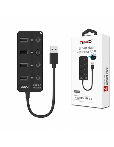 HUB 4 PUERTOS USB FA06-N  TEMCO