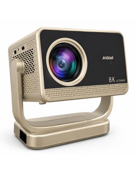 Mini Proyector Andowl YG2 8K Ultra HD LED Dorado