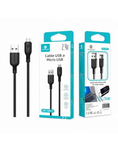 CABLE USB A MICRO USB 2.4A NEGRO HP-10011 HOPECOM