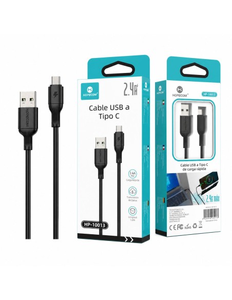 CABLE TIPO C  2.4A  NEGRO HP-10013 HOPECOM