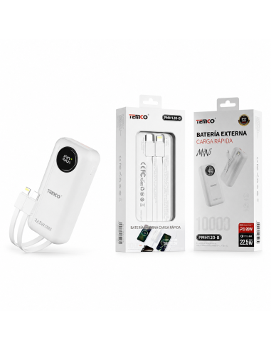 Batería externa 10000mAh 22.5W TEMCO PMH120