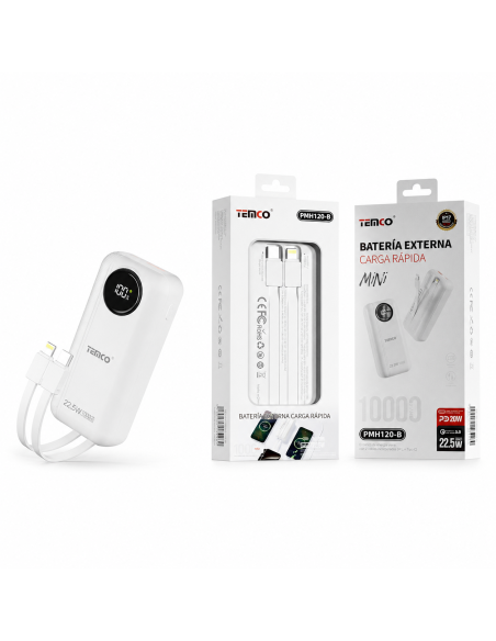 Batería externa 10000mAh 22.5W TEMCO PMH120