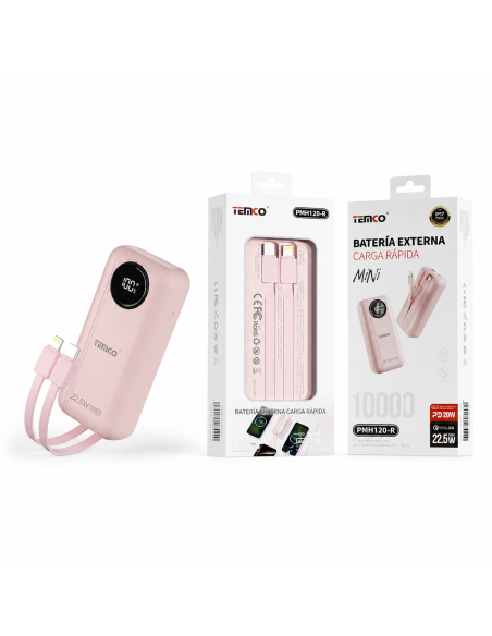 Batería externa 10000mAh 22.5W TEMCO PMH120