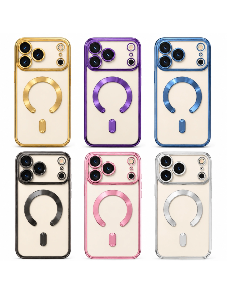 Carcasa Transparente MagSafe Metalizada para iPhone 14 Pro - imagen 1
