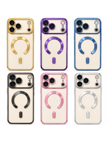 Carcasa Transparente MagSafe Metalizada para iPhone 15 Pro Max - imagen 1