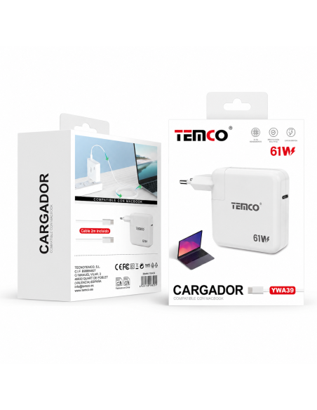 CARGADOR PORTATIL 61W YWA39 TEMCO