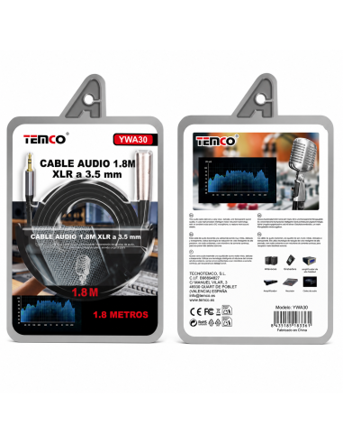 CABLE AUDIO XLR A 3.5MM YWA30 TEMCO