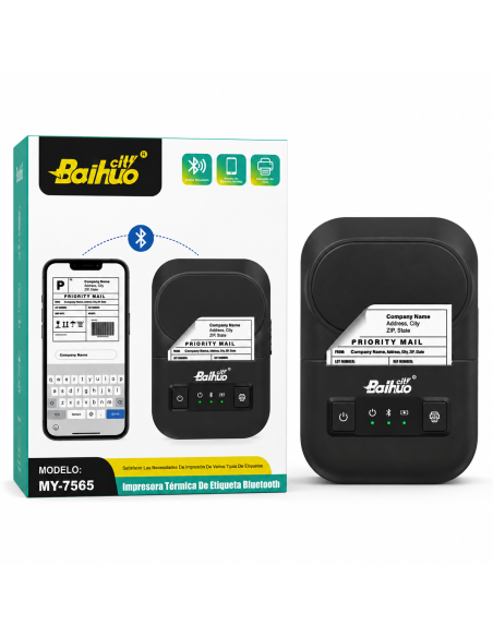 Impresora térmica de etiquetas Bluetooth MY-7565