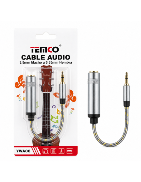 CABLE AUDIO 3.5MM-6.35MM YWA06 TEMCO
