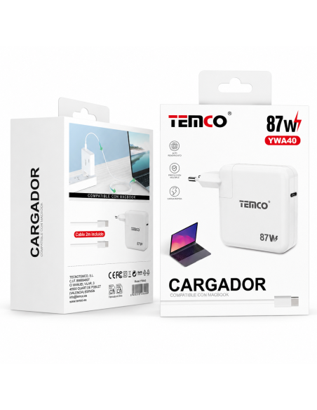 CARGADOR PORTATIL 87W YWA40 TEMCO