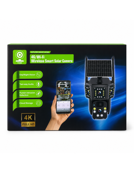 CAMRA WIFI 4K CON SOLAR V380 T36