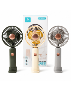 Mini Ventilador Portátil TEMCO FC-6627L Recargable