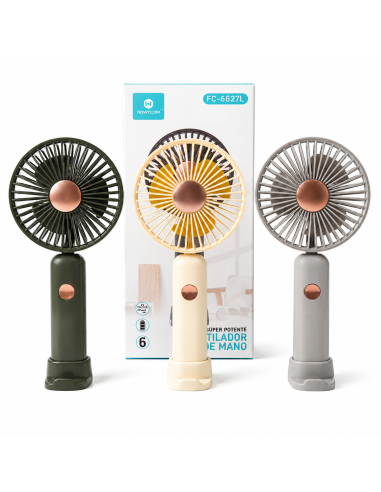 Mini Ventilador Portátil TEMCO FC-6627L Recargable