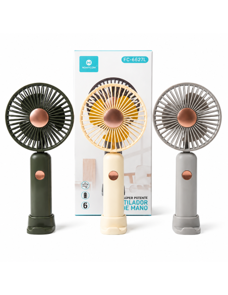 Mini Ventilador Portátil TEMCO FC-6627L Recargable