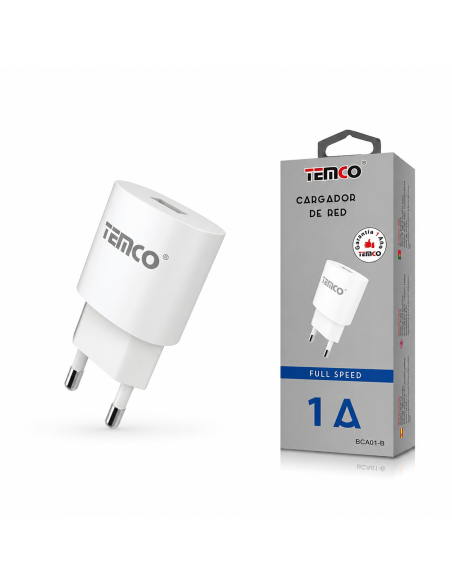 CARGADOR DE RED 1A BCA01-B  TEMCO