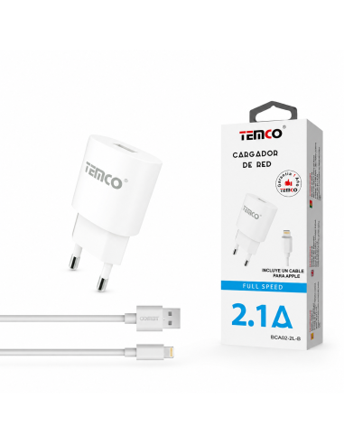 CARGADOR IOS 2.1A BCA02-2L-B TEMCO