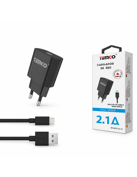 CARGADOR IOS 2.1A BCA02-2L-N  TEMCO