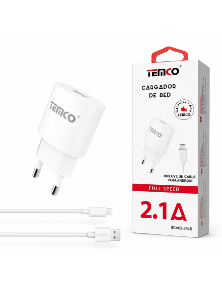 CARGADOR V8 2.1A BCA02-2M-B TEMCO