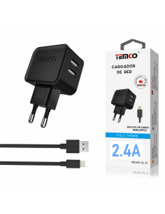 CARGADOR  PARA APPLE  BCA03-2L-N TEMCO