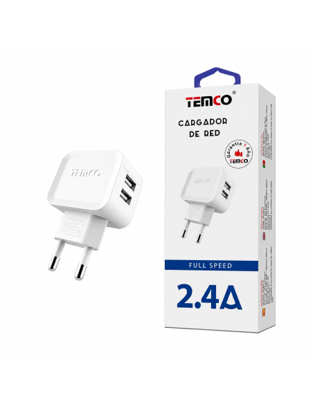 CARGADOR 2.4A BCA03-B TEMCO
