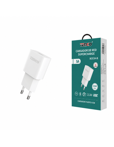 CARGADOR USB SUPERCHARGE 5A BCF24-B  TEMCO