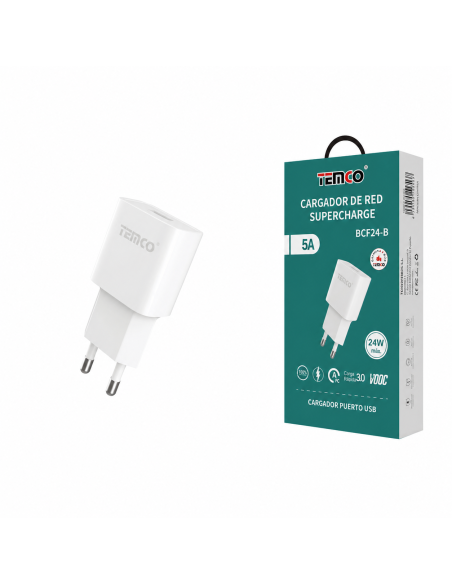 CARGADOR USB SUPERCHARGE 5A BCF24-B  TEMCO