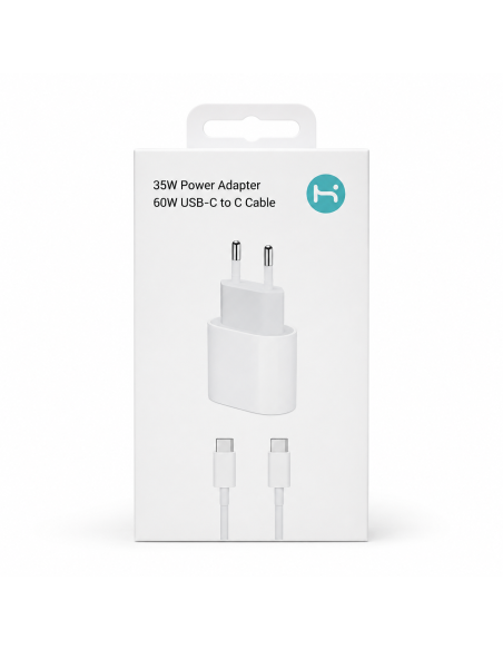CARGADOR USB-C 35W +CABLE USB-C TC-01 H