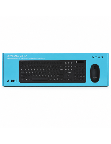TECLADOR C/RATON INALAMBRICO A-1012 AOAS