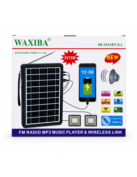 PLACA SOLAR 5V15W XB-2341BT-S-L WAXIBA