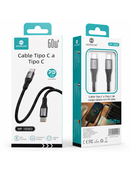CABLE TIPO C- C BALCNO 60W HP-10303 HOPECOM