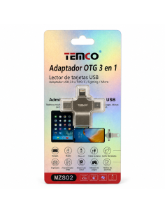 ADAPTADOR OTG 3EN1 MZS02 TEMCO