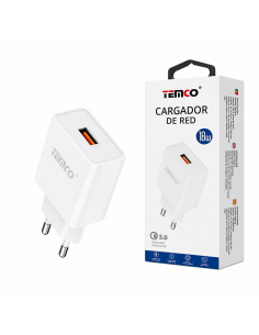 CARGADOR DE RED 3.0 18W BQC18-B TEMCO