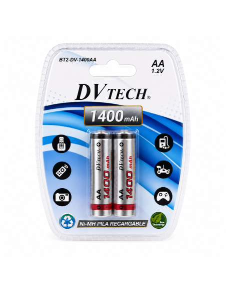 2PILAS RECARGABLE AA 1400MAH *MAD*